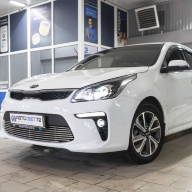 Замена штатных линз на bi-led Kia Rio
