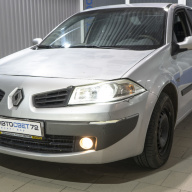 Замена штатных галогеновых линз Renault Megane