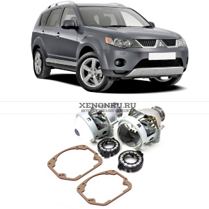 Биксеноновые линзы в Mitsubishi Outlander (2003-2006)  